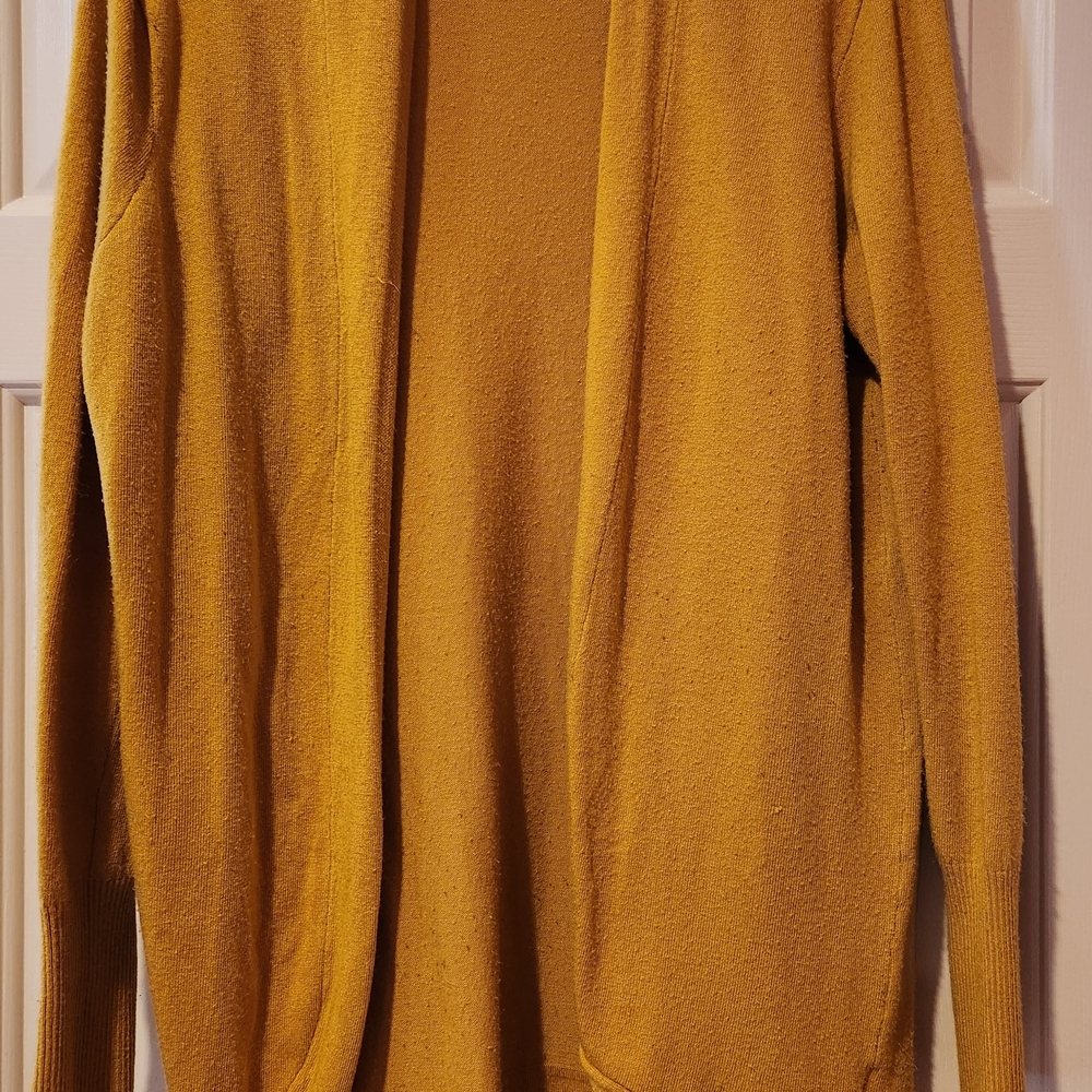 Mustard Yellow Open Cardigan